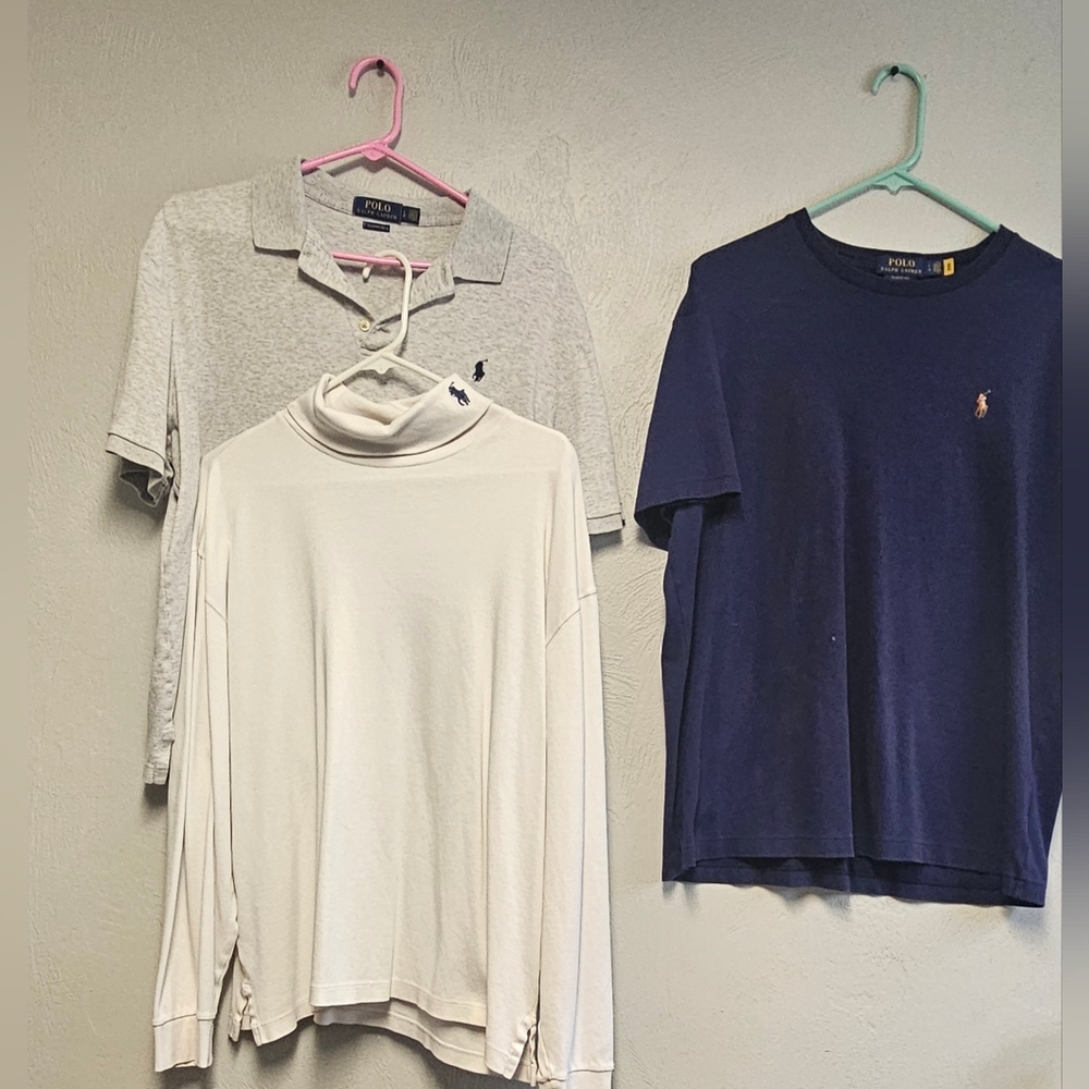 3 POLO Ralph LaurenShirt Mens Size Large
